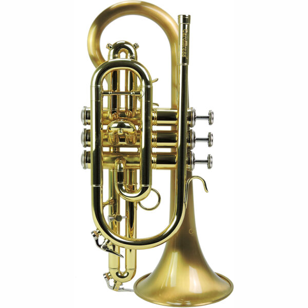 Kornett i Bb CarolBrass CCR-3000-GSS-SLB, borstad