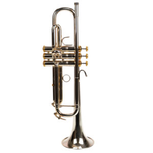 Trumpet i B♭ Vincent Bach VBS1, silverpläterad+guldtrim